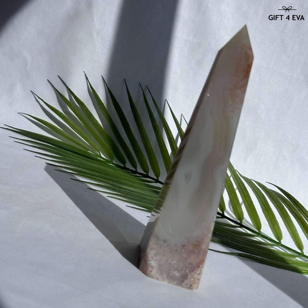 Flower Agate Obelisk