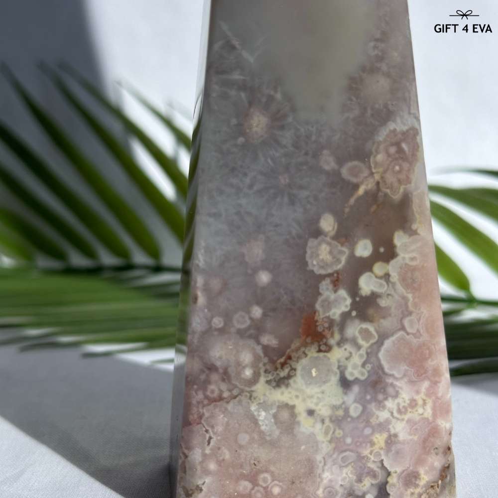 Flower Agate Obelisk