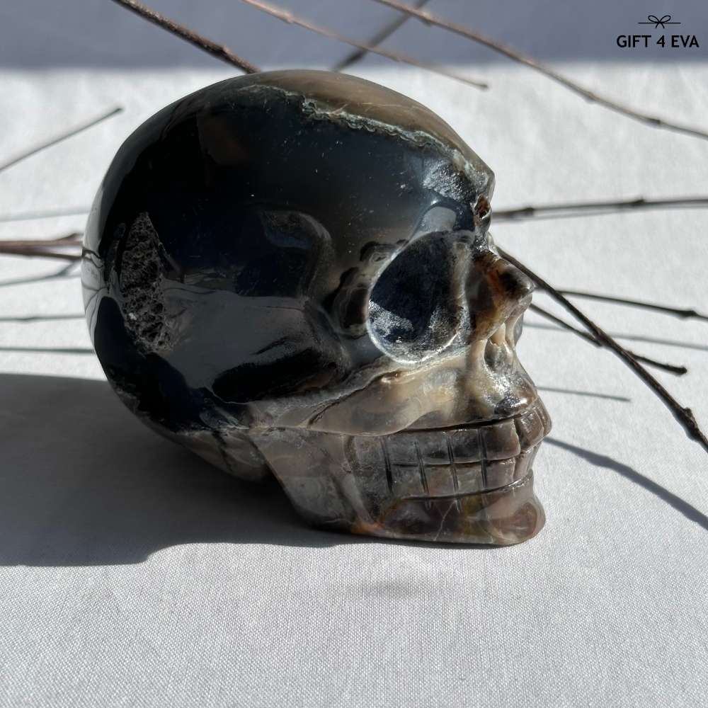 Volcanic Agate Skull