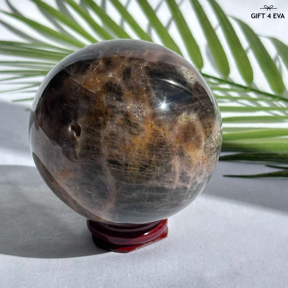 Black Moonstone Sphere 77MM