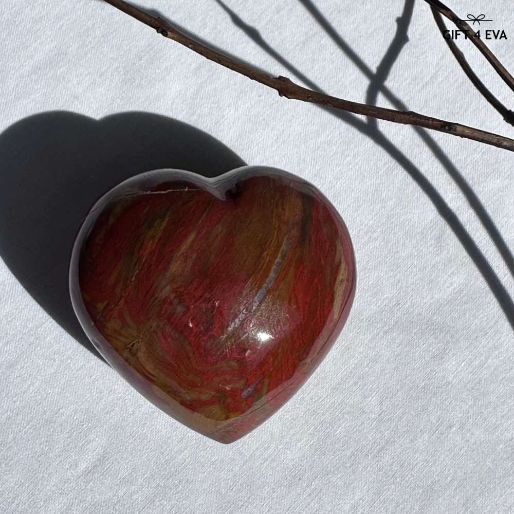 Petrified Wood Puffy Heart