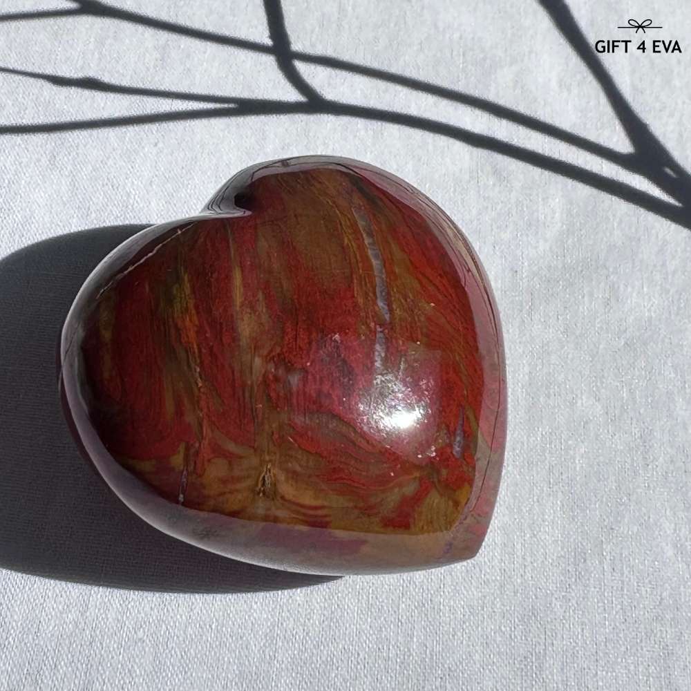 Petrified Wood Puffy Heart