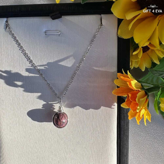 Grace Rhodonite Pendant Necklace