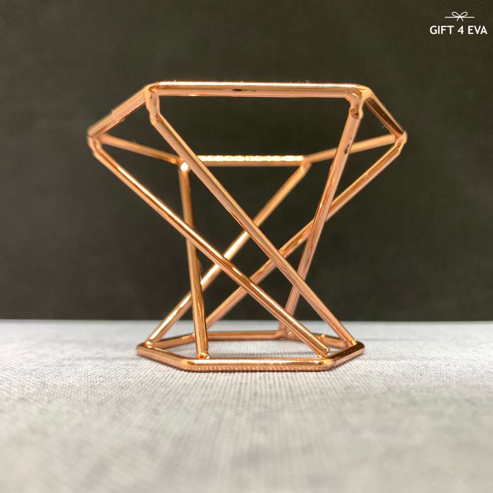 Rose Gold Hexagon Sphere Stand