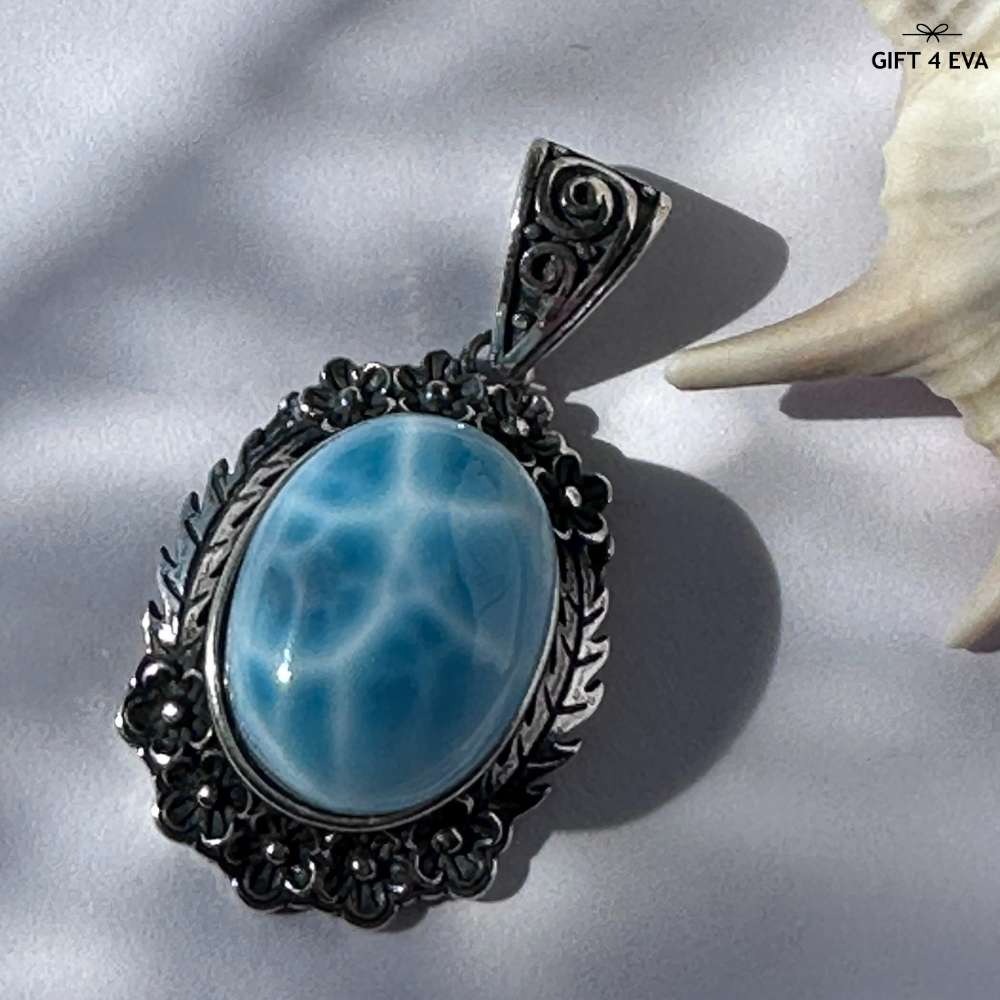 Audrey Larimar 925 Silver Pendant