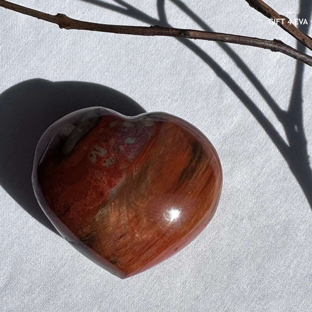 Petrified Wood Puffy Heart