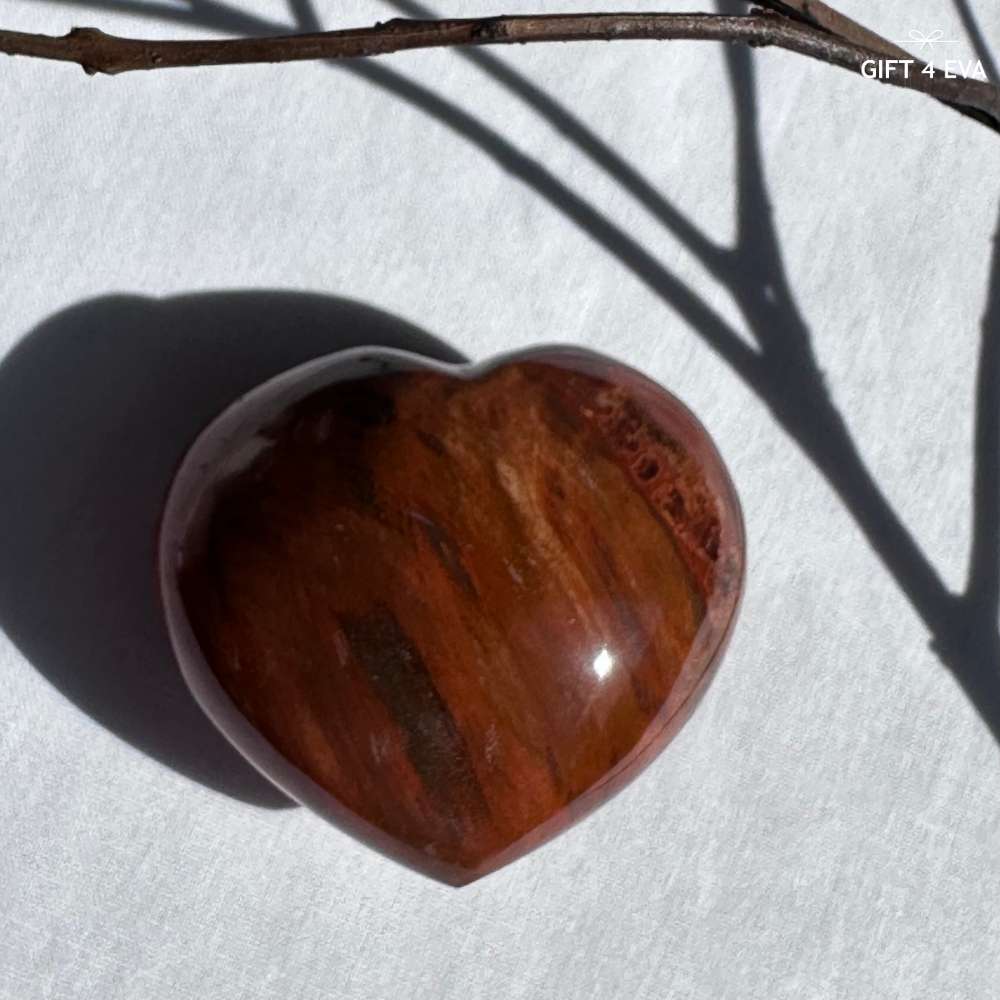 Petrified Wood Puffy Heart