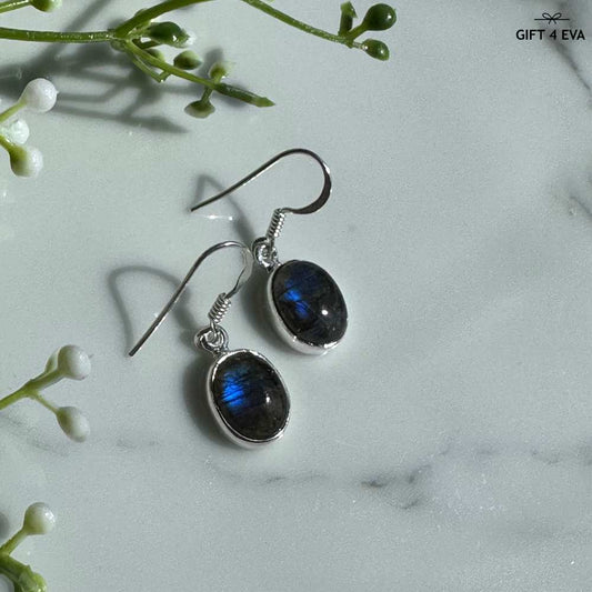 Labradorite 925 Silver Earrings