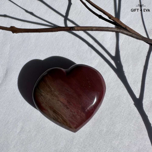 Petrified Wood Puffy Heart