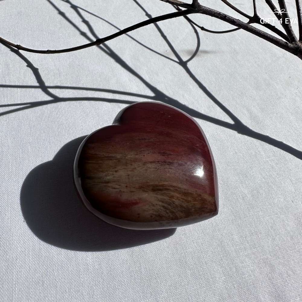 Petrified Wood Puffy Heart