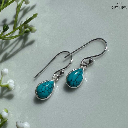 Turquoise 925 Silver Earrings