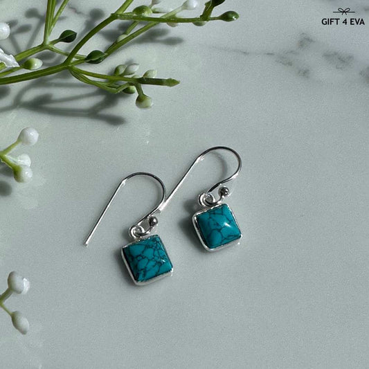 Turquoise 925 Silver Earrings