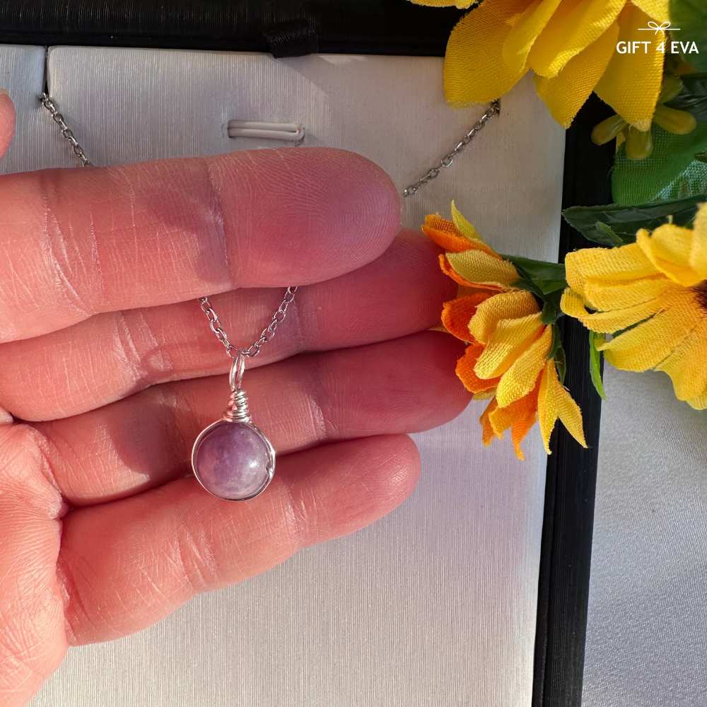 Grace Lepidolite Pendant Necklace