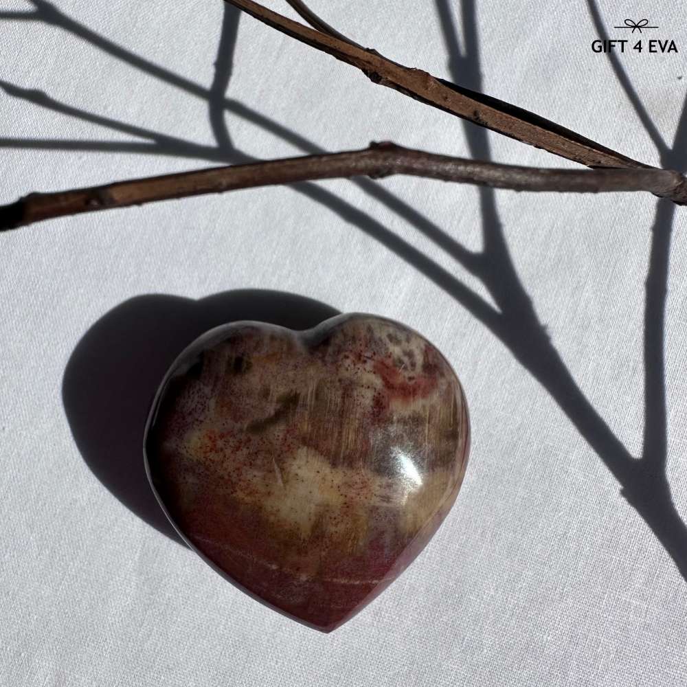 Petrified Wood Puffy Heart