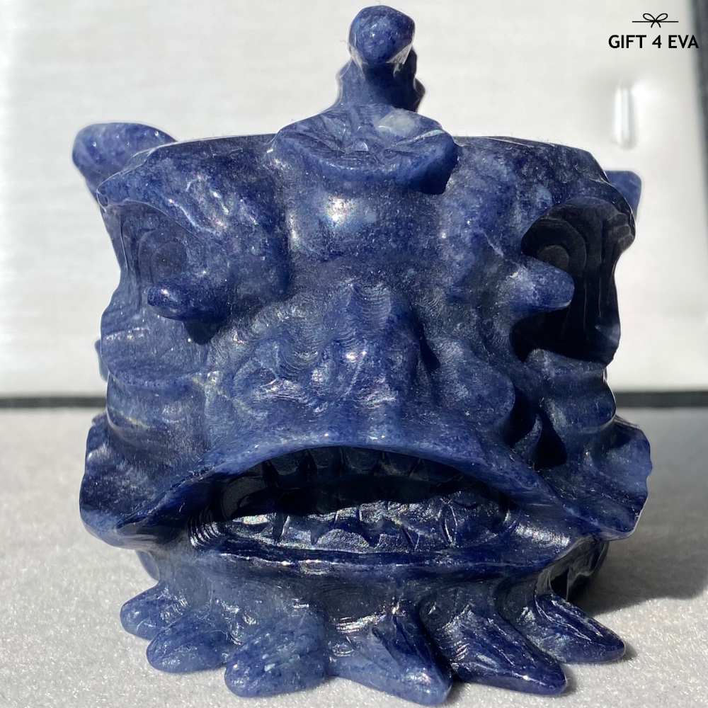 Blue Aventurine Lion Dance Head 294G