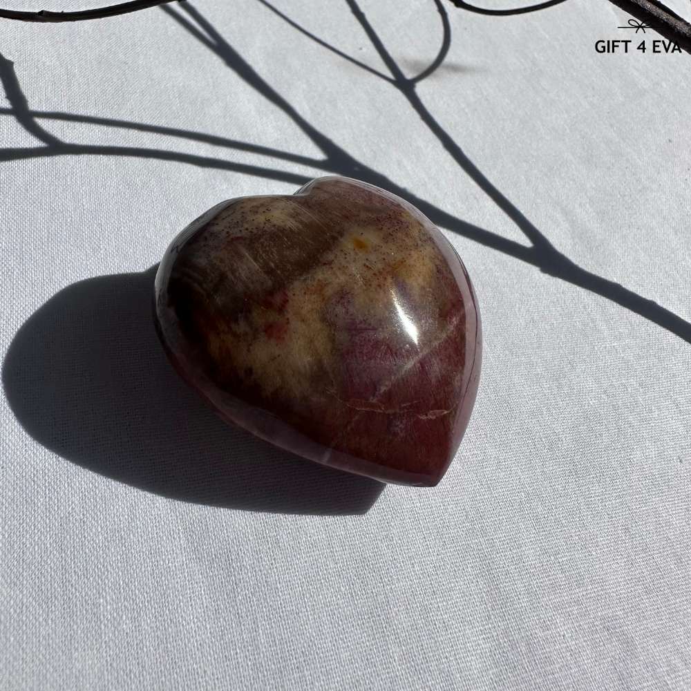 Petrified Wood Puffy Heart