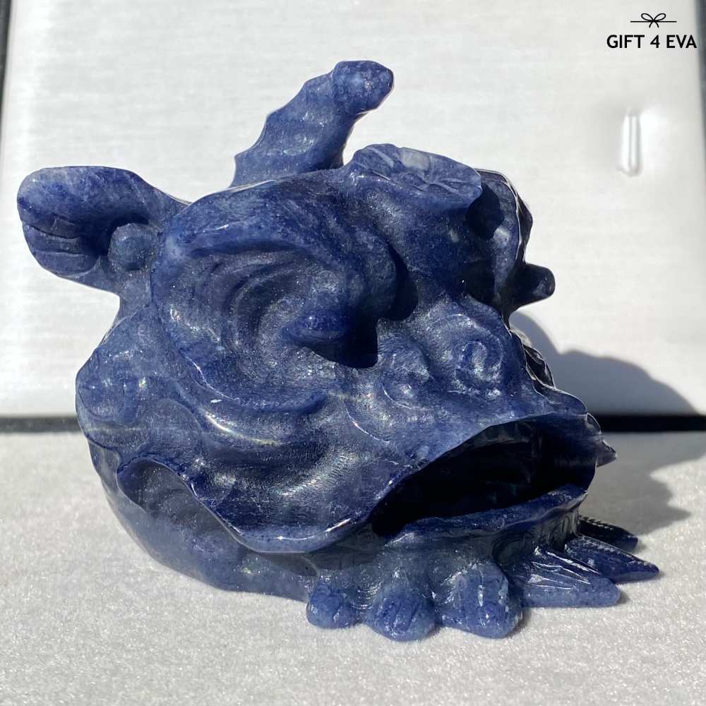 Blue Aventurine Lion Dance Head 294G