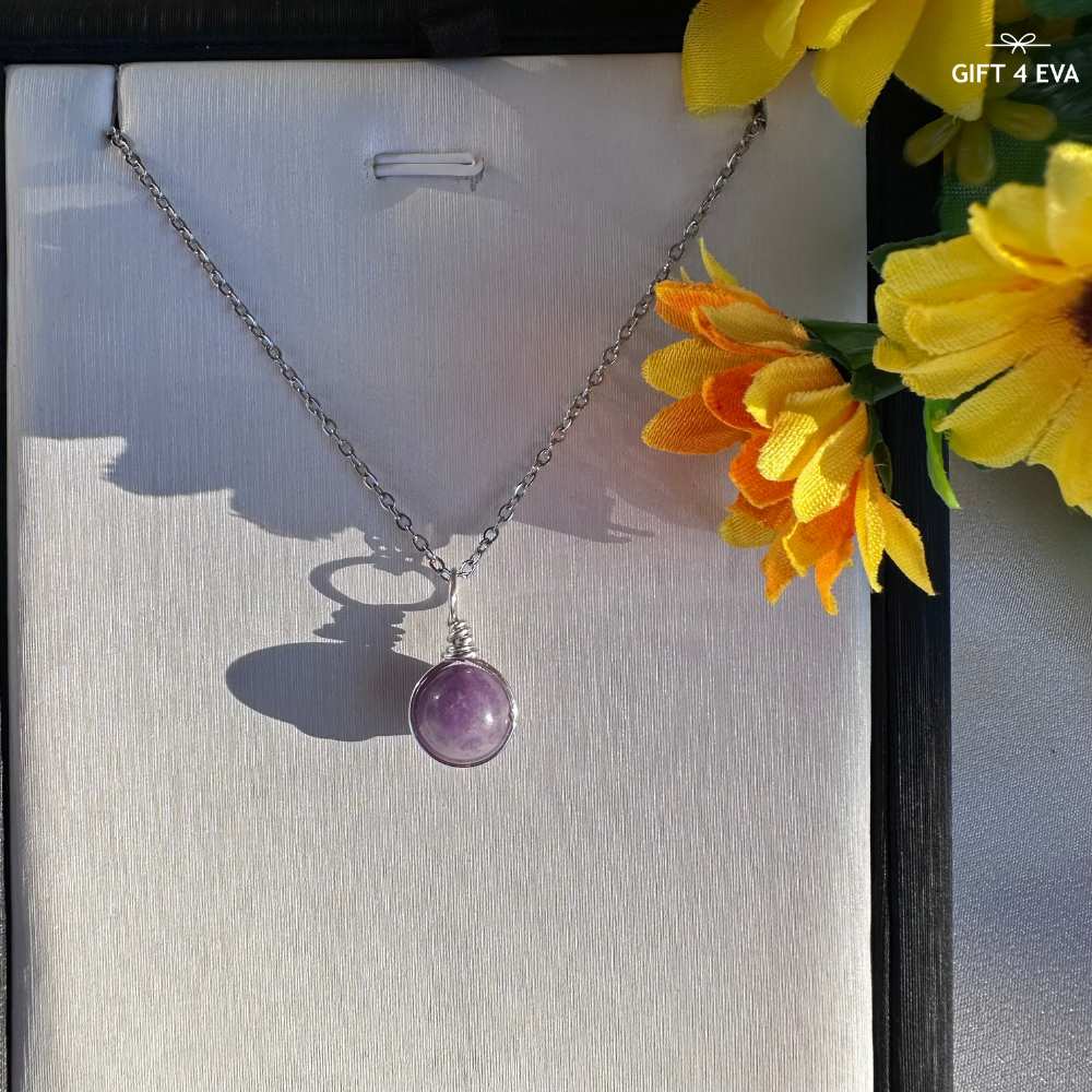 Grace Lepidolite Pendant Necklace