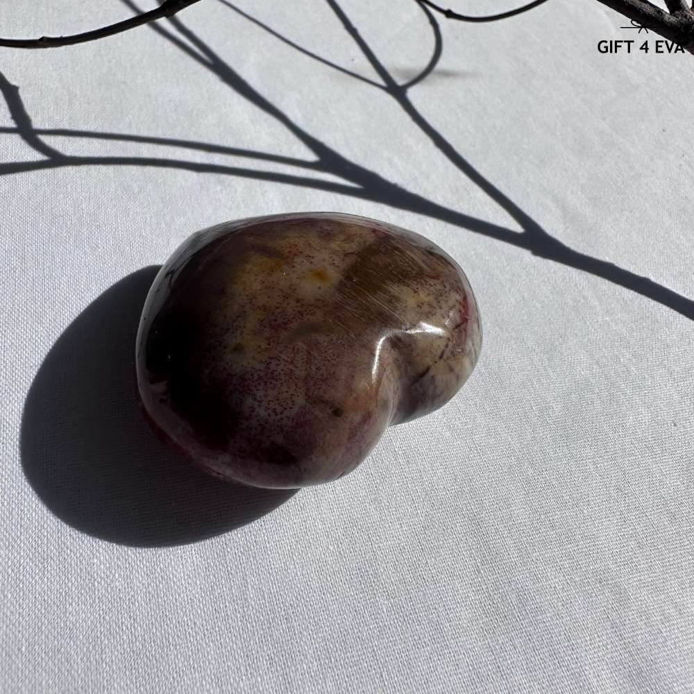 Petrified Wood Puffy Heart