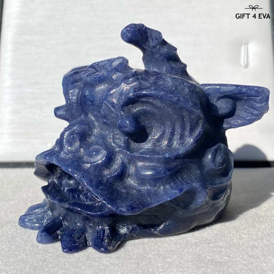 Blue Aventurine Lion Dance Head 294G