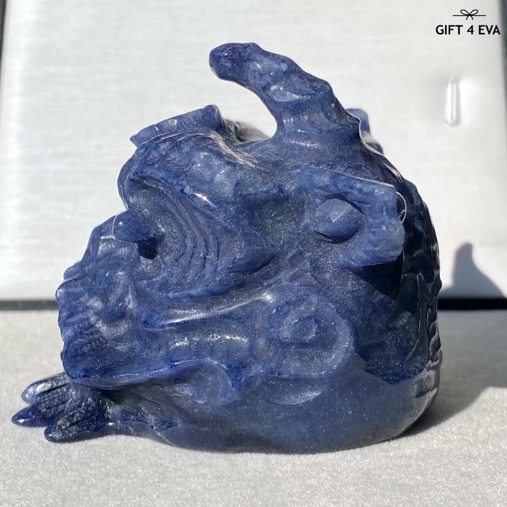 Blue Aventurine Lion Dance Head 294G