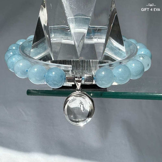 Enhydro Quartz Aquamarine Bracelet