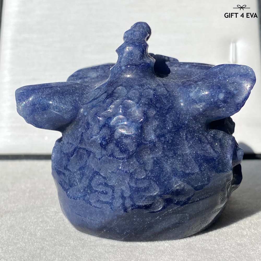 Blue Aventurine Lion Dance Head 294G