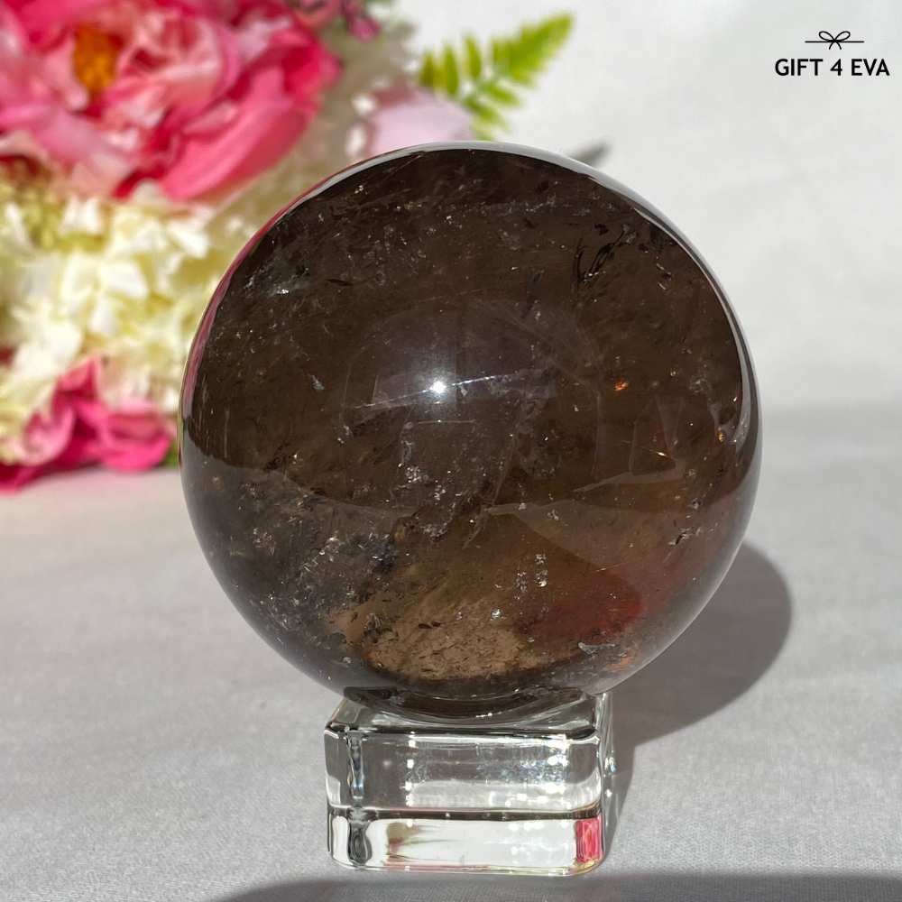 Smoky Rutile Quartz Sphere 59MM