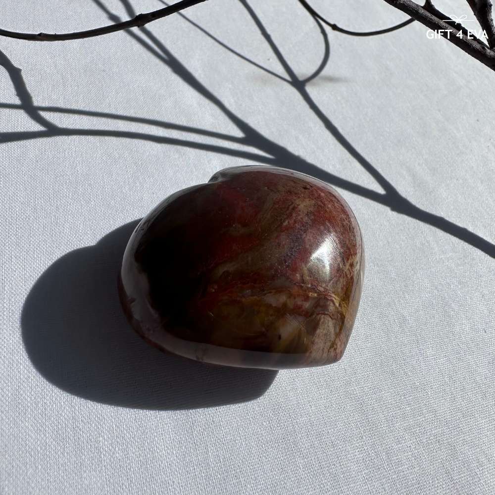 Petrified Wood Puffy Heart