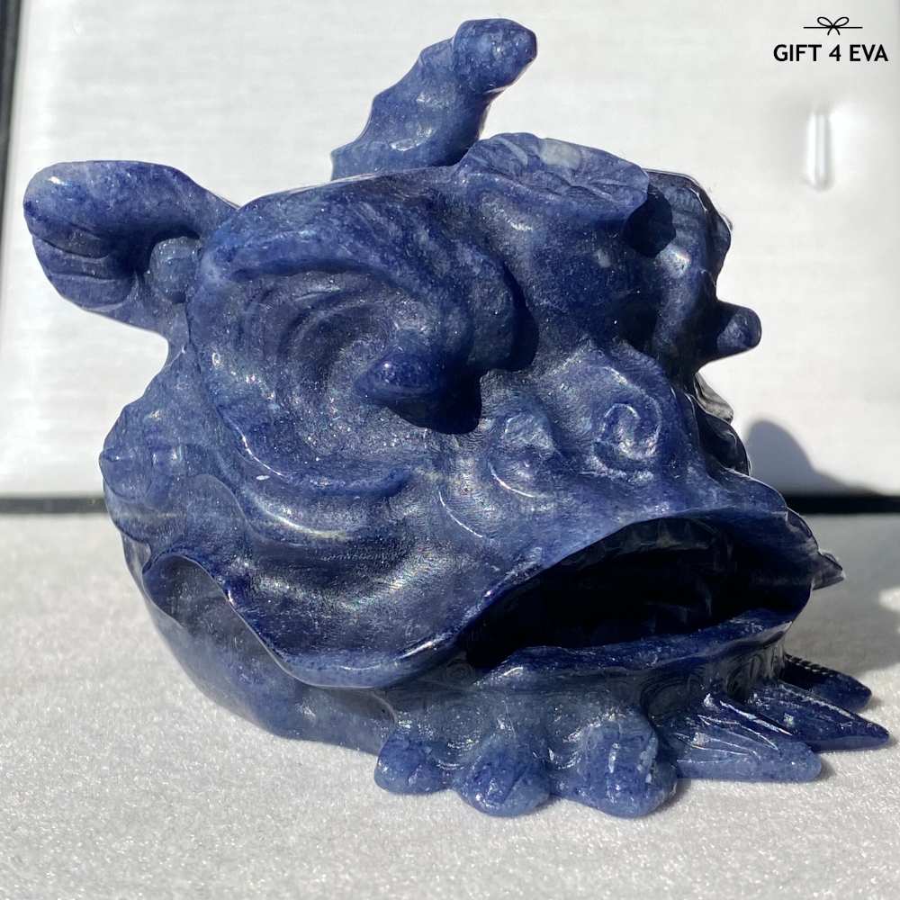 Blue Aventurine Lion Dance Head 294G