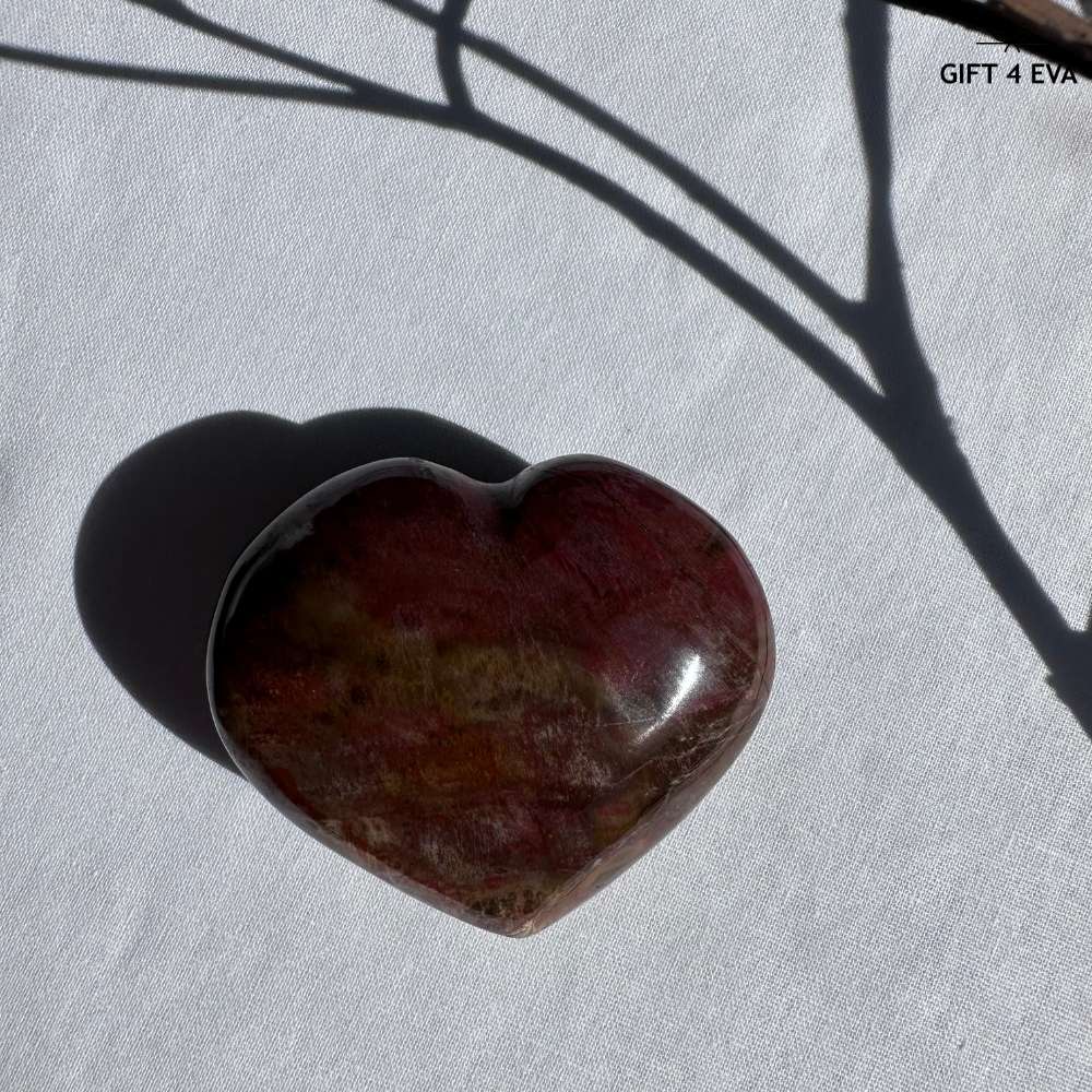 Petrified Wood Puffy Heart