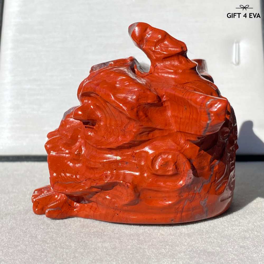 Red Jasper Lion Dance Head 284G