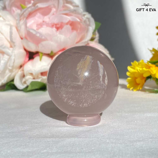 Rose Quartz Sphere - 12 Rays Asterism