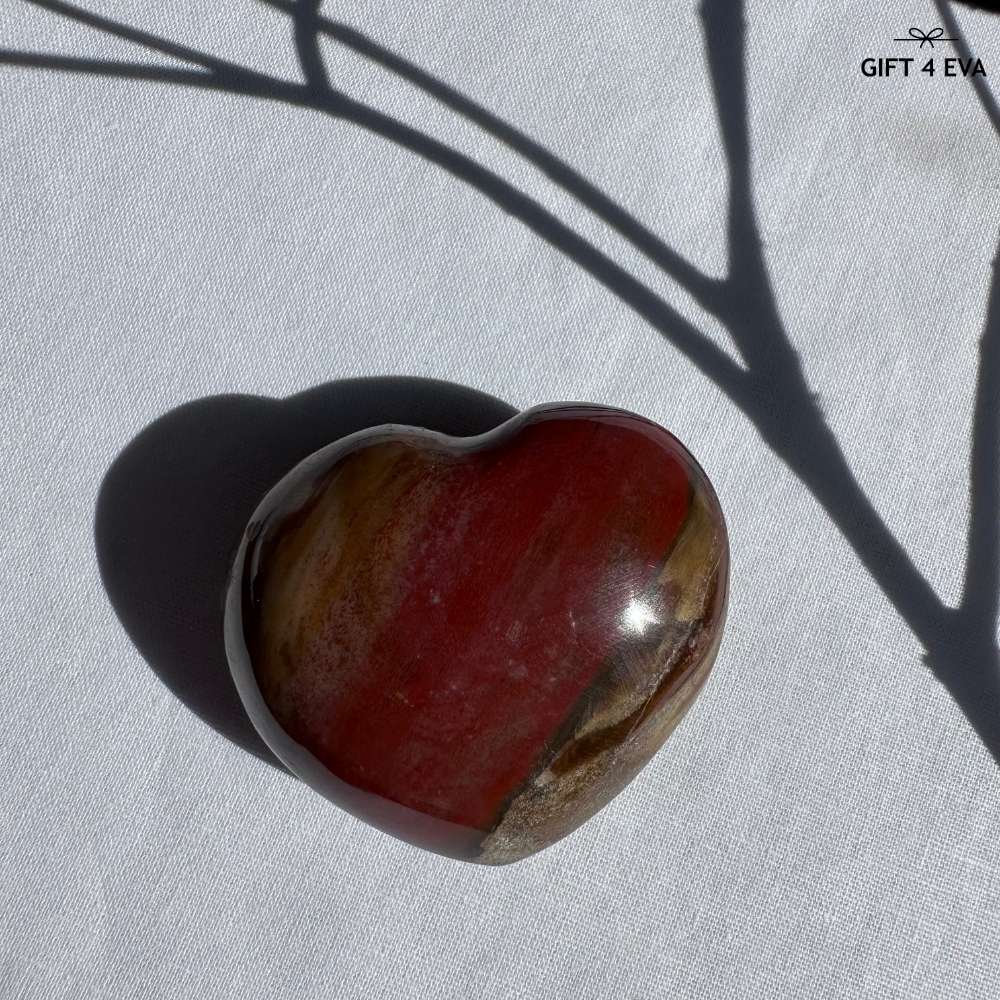 Petrified Wood Puffy Heart