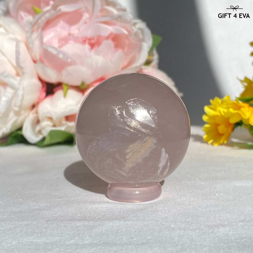 Rose Quartz Sphere - 12 Rays Asterism