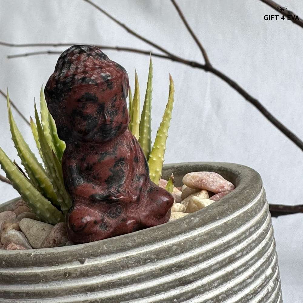 Mahogany Obsidian Buddha - Mini