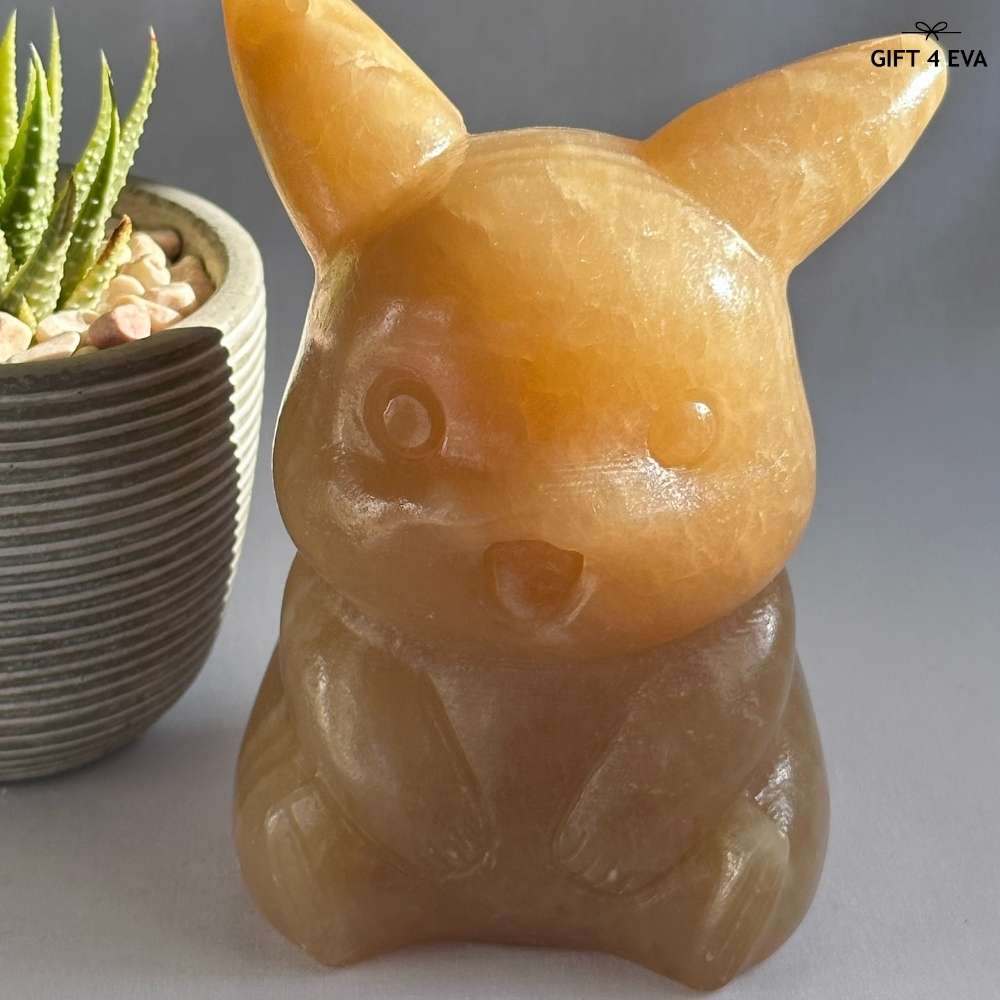 Yellow Calcite Pikachu - Large