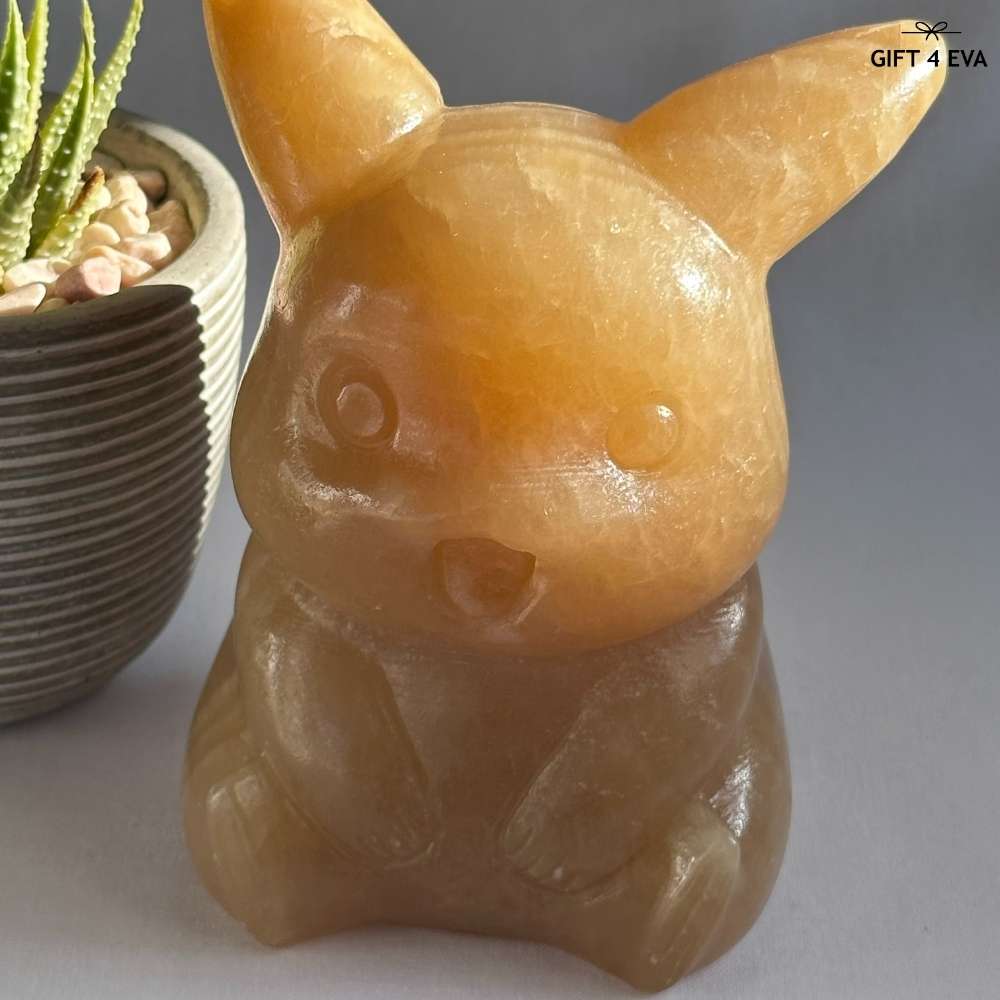 Yellow Calcite Pikachu - Large