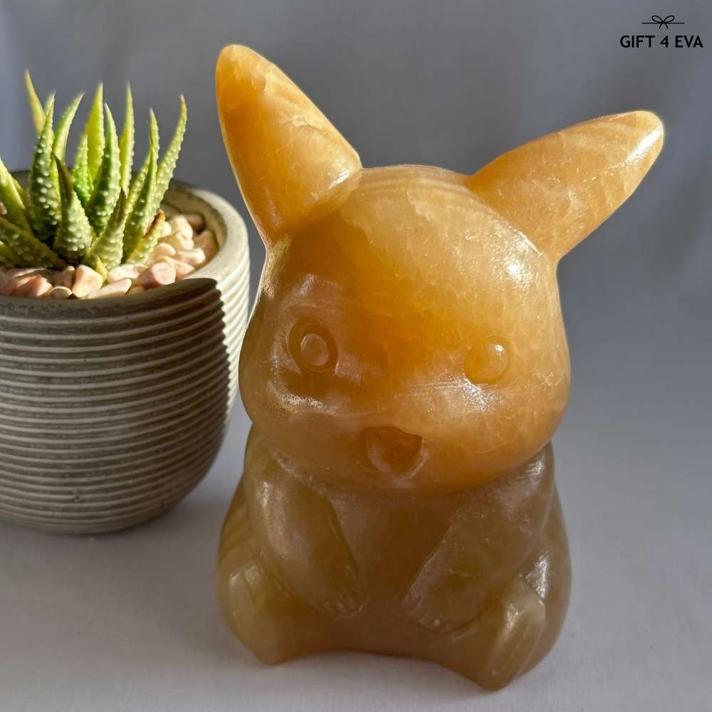 Yellow Calcite Pikachu - Large