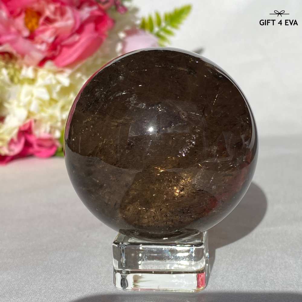 Smoky Rutile Quartz Sphere 59MM