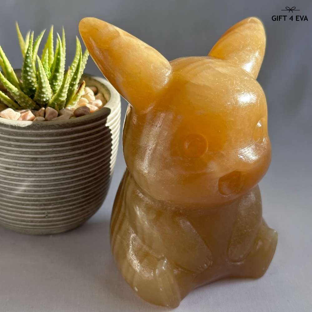 Yellow Calcite Pikachu - Large