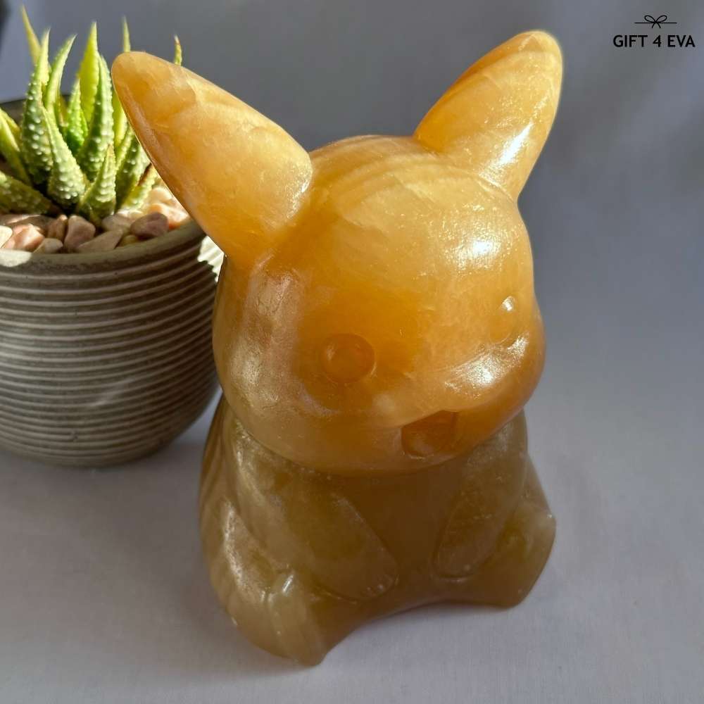 Yellow Calcite Pikachu - Large