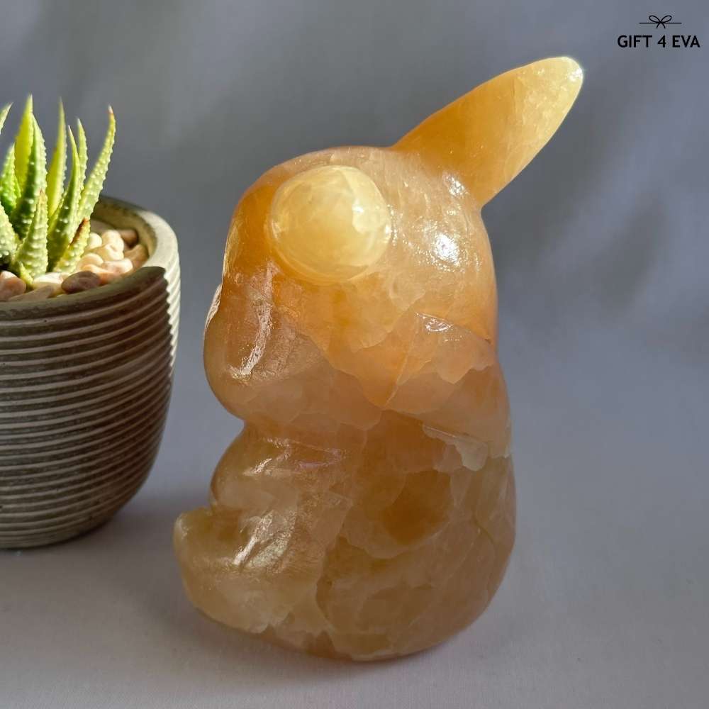 Yellow Calcite Pikachu - Large