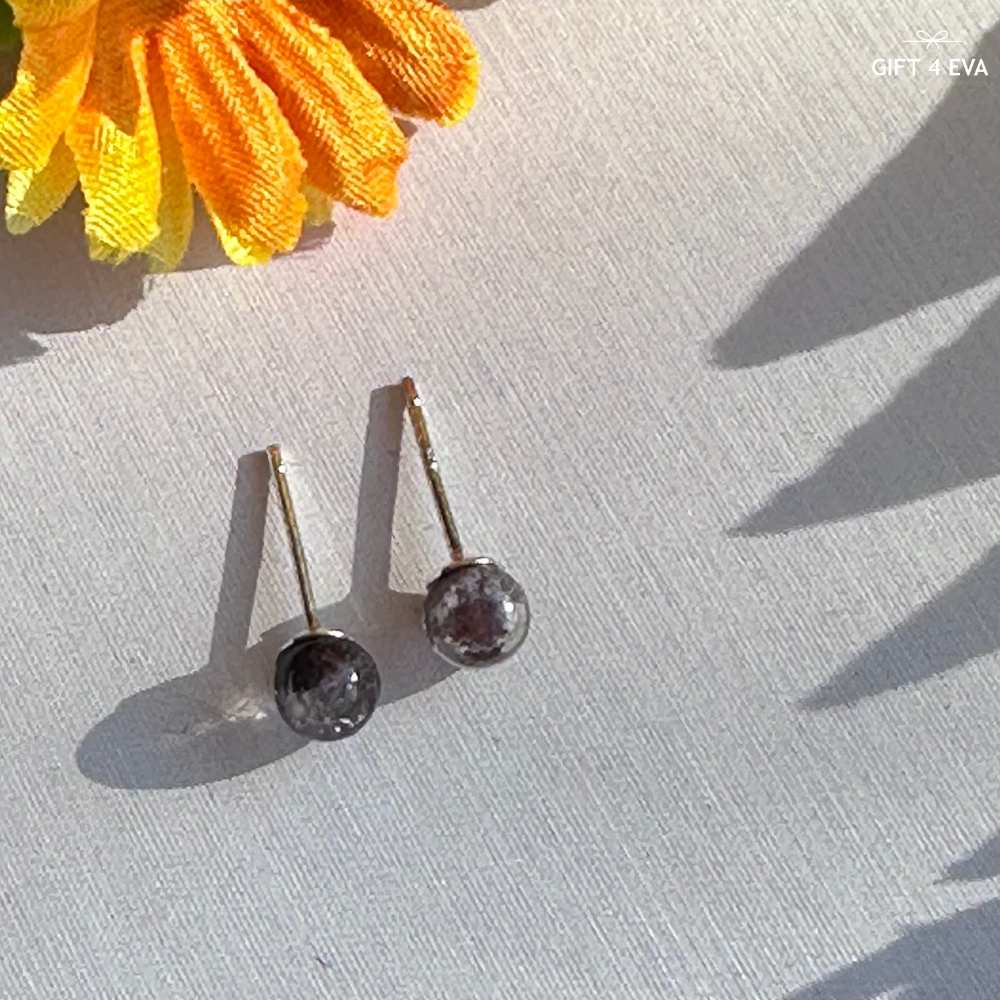 Garden Quartz 925 Silver Stud Earrings