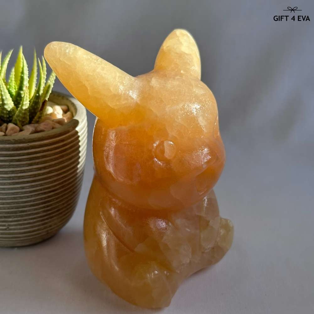 Yellow Calcite Pikachu - Large