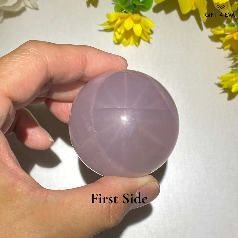 Rose Quartz Sphere - 12 Rays Asterism