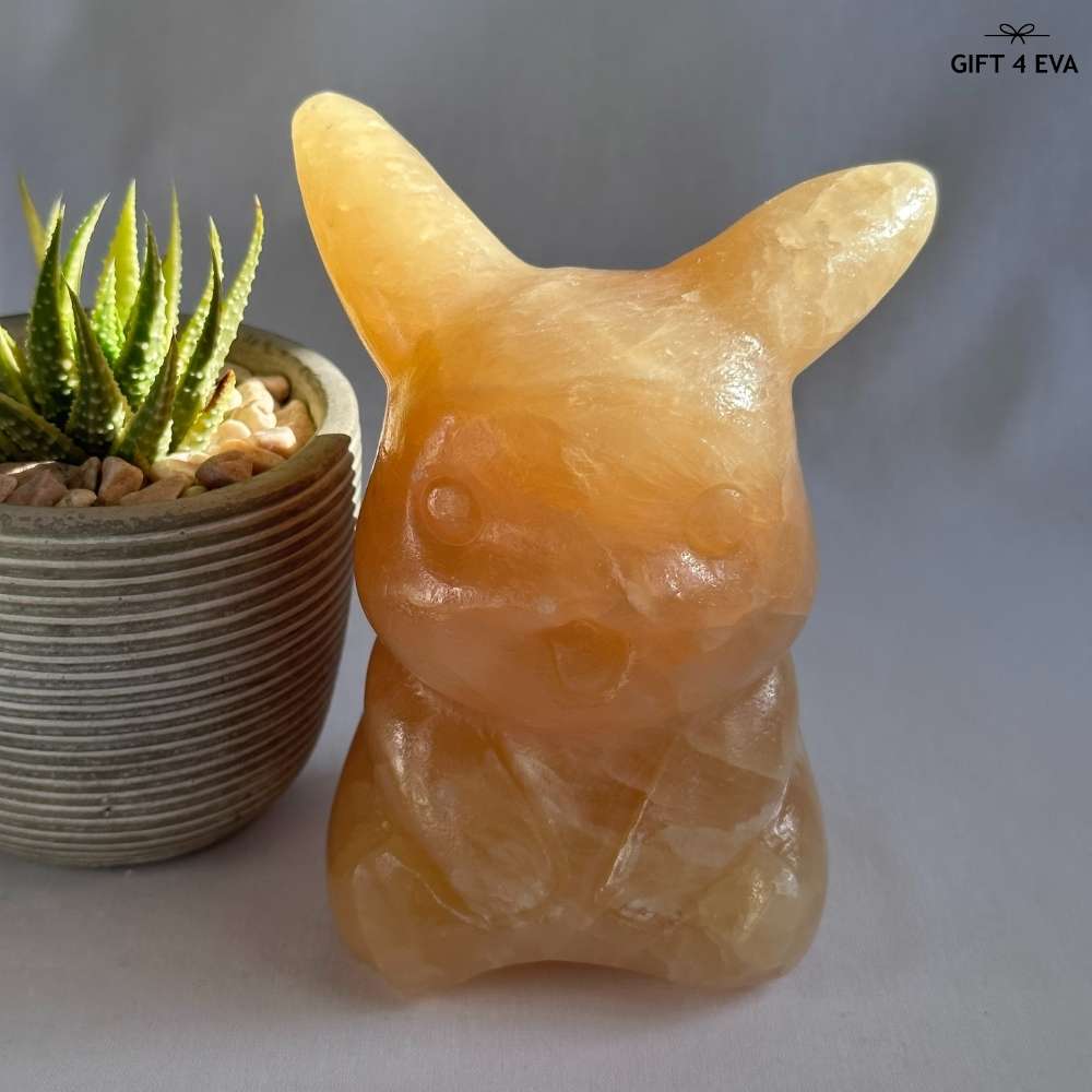 Yellow Calcite Pikachu - Large