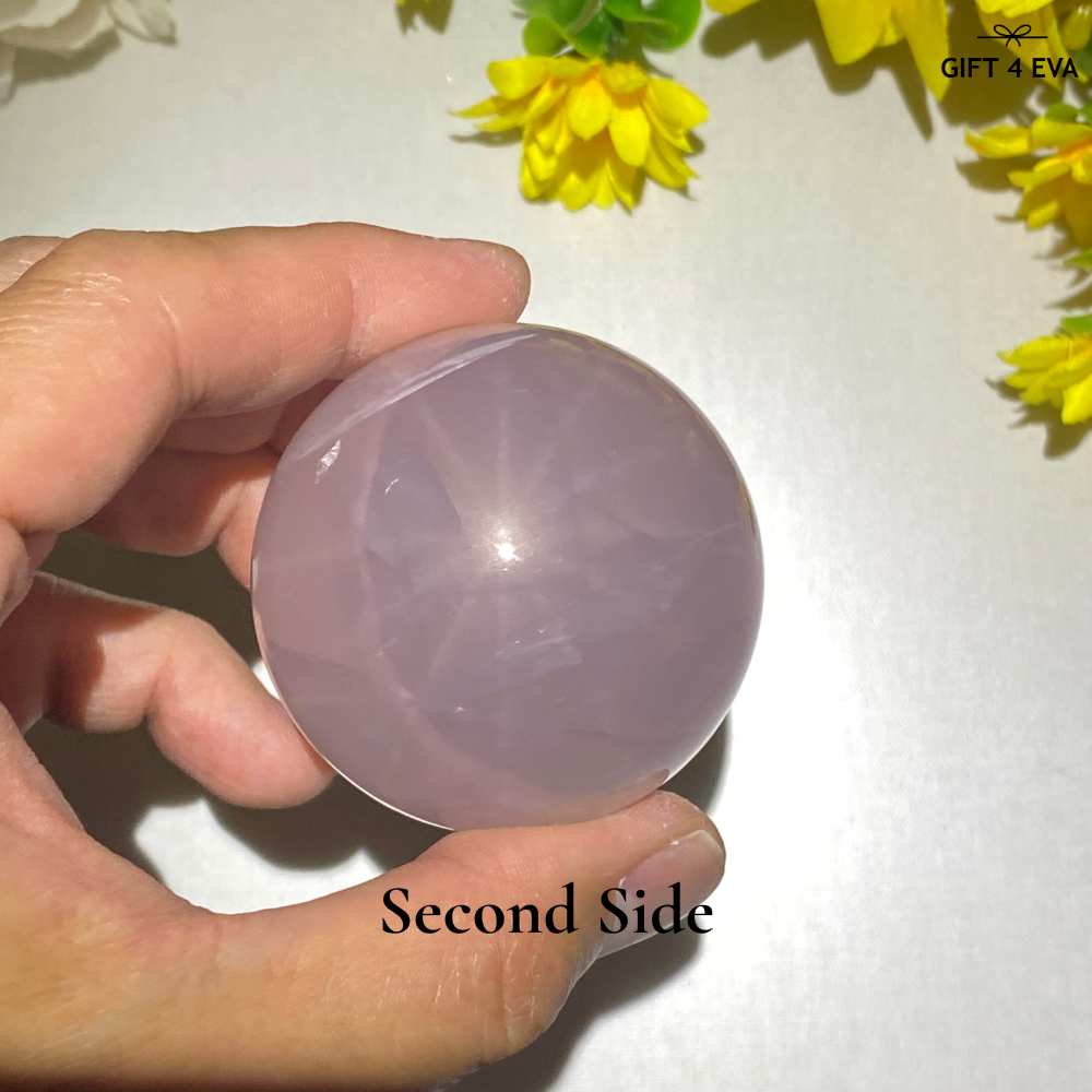 Rose Quartz Sphere - 12 Rays Asterism