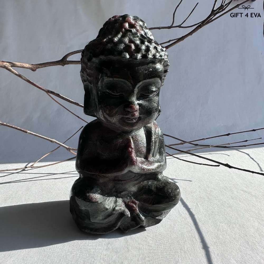 Garnet Sitting Buddha - Large