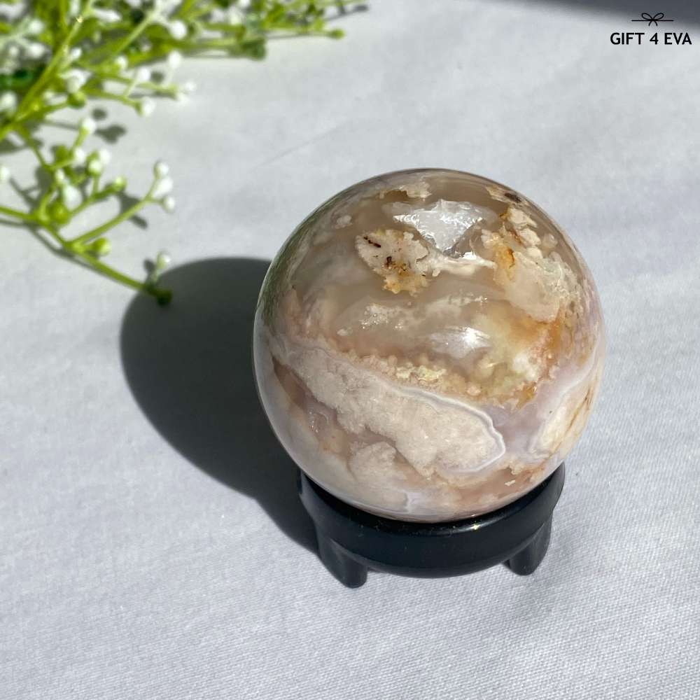 Flower Agate Sphere 49MM